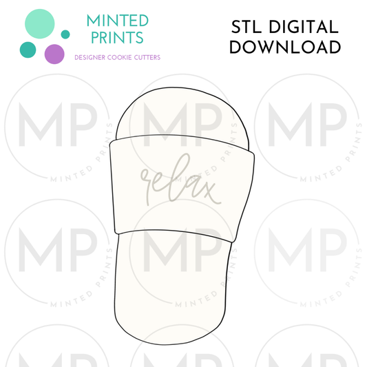 Slipper Cookie Cutter STL DIGITAL DOWNLOAD