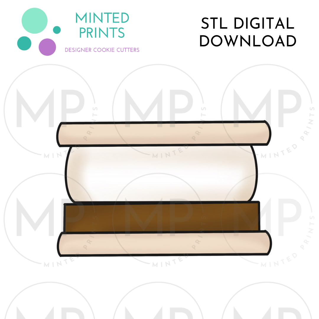 S'mores 2 Cookie Cutter STL DIGITAL DOWNLOAD