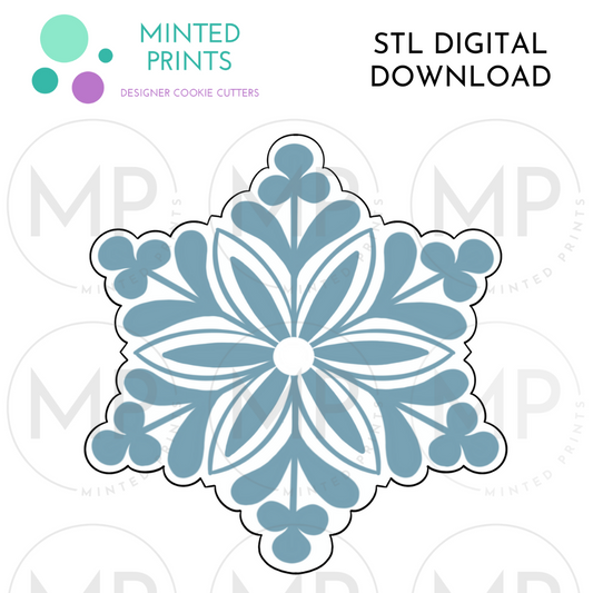 Snowflake 1 Cookie Cutter STL DIGITAL DOWNLOAD