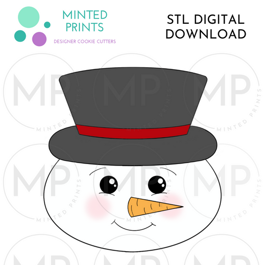 Snowman Head Cookie Cutter STL DIGITAL DOWNLOAD