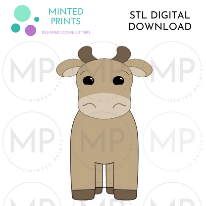 Standing Cow Cookie Cutter STL DIGITAL DOWNLOAD