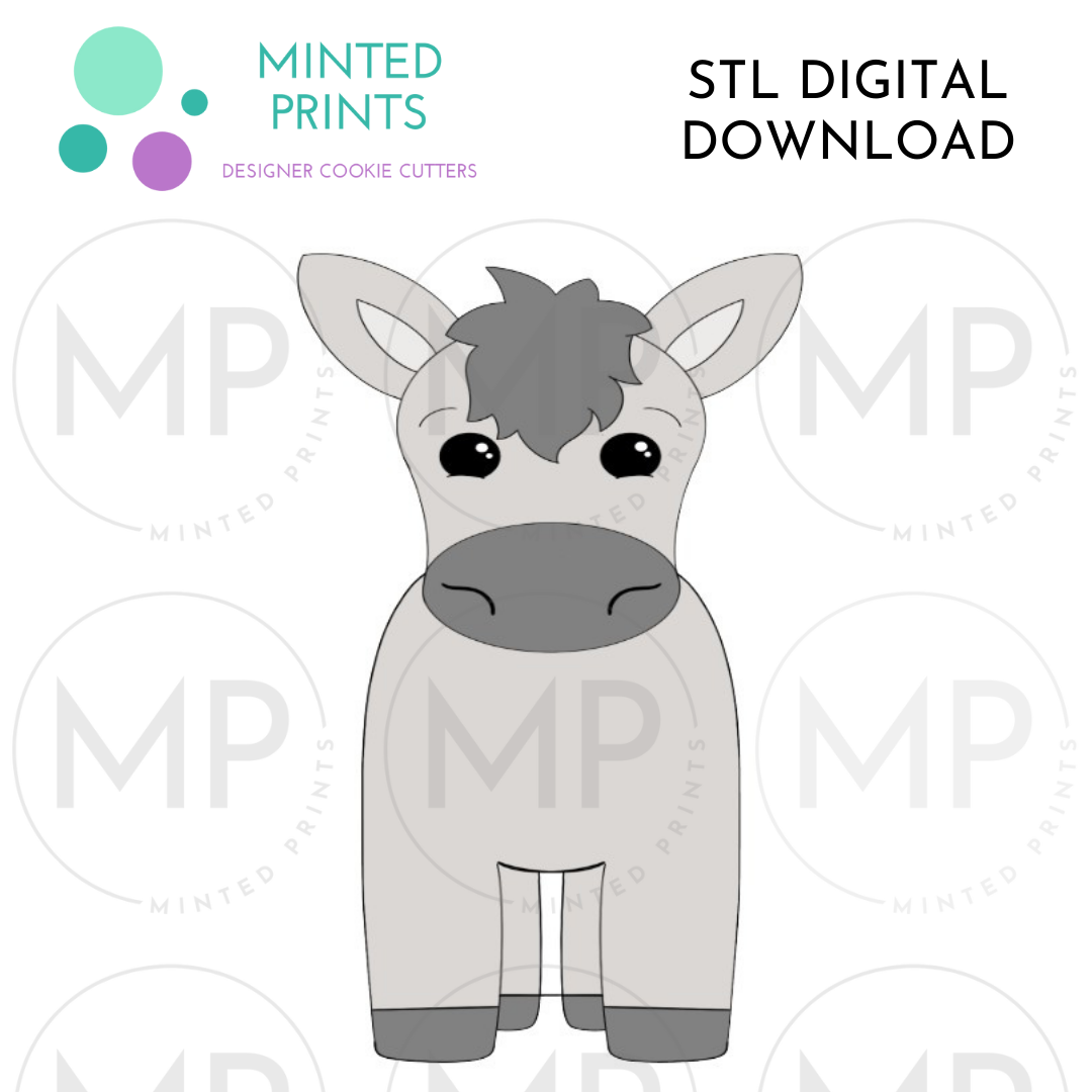 Standing Donkey Cookie Cutter STL DIGITAL DOWNLOAD