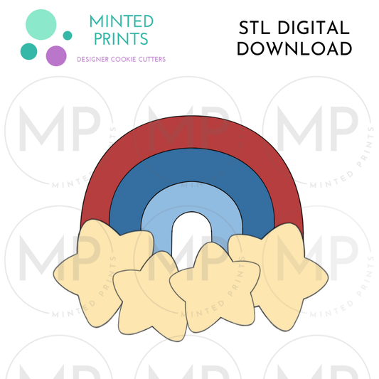 Star Rainbow Cookie Cutter STL DIGITAL DOWNLOAD