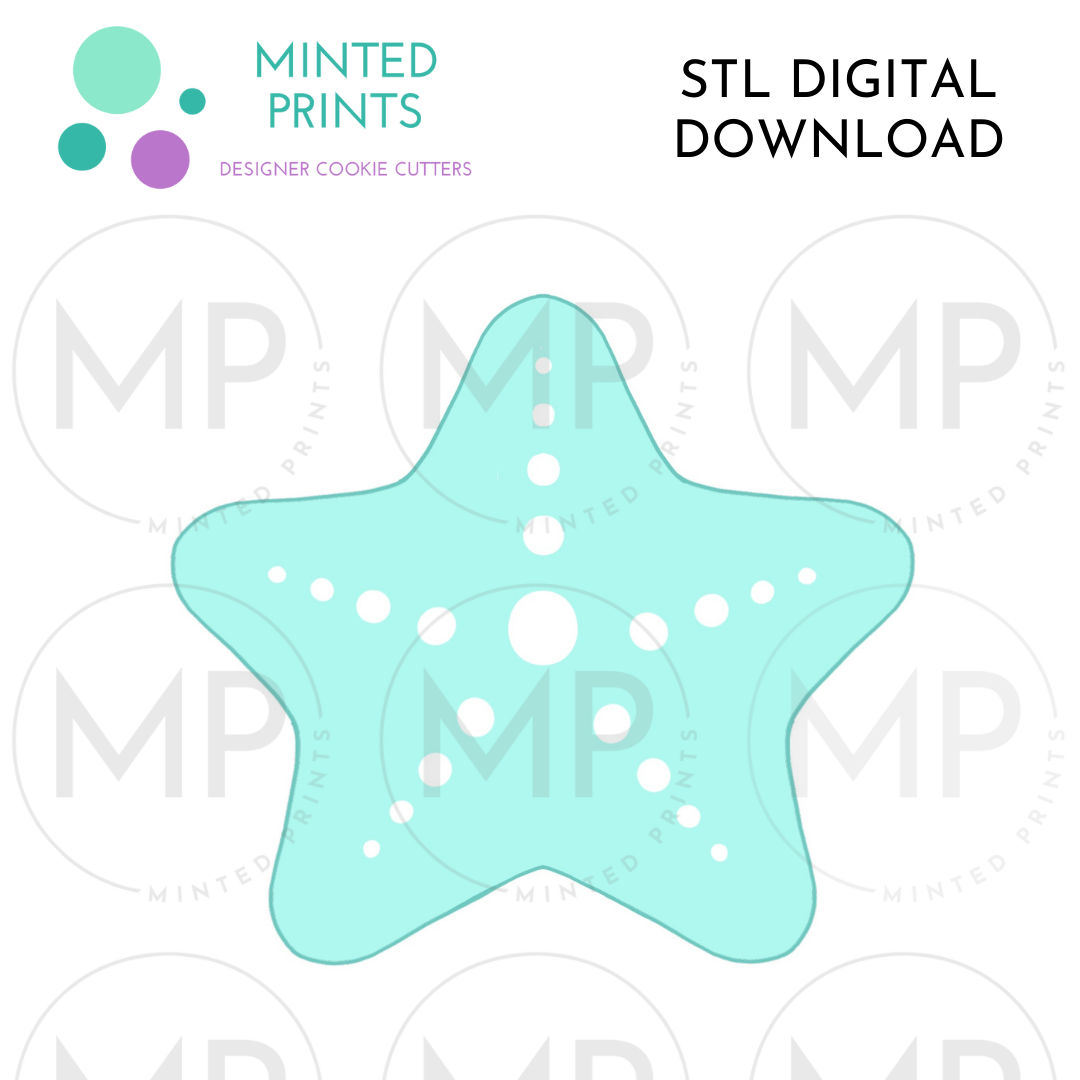 Starfish Cookie Cutter STL DIGITAL DOWNLOAD