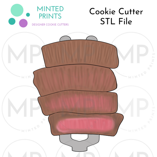 Steak Skewer Cookie Cutter STL DIGITAL FILE