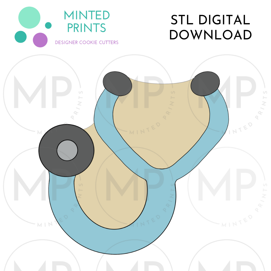 Stethoscope Cookie Cutter STL DIGITAL DOWNLOAD