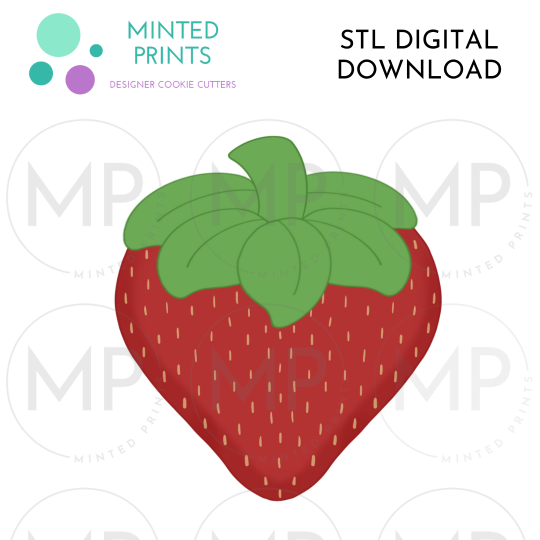 Strawberry Cookie Cutter STL DIGITAL DOWNLOAD