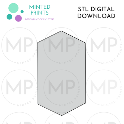 Stretched Hexagon Cookie Cutter STL DIGITAL DOWNLOAD