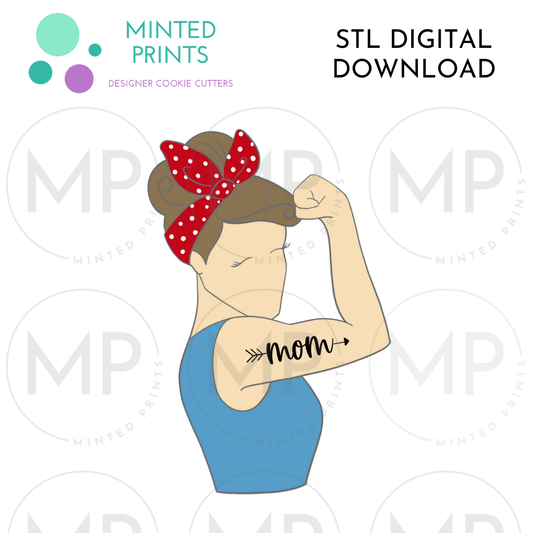 Strong Female Cookie Cutter STL DIGITAL DOWNLOAD