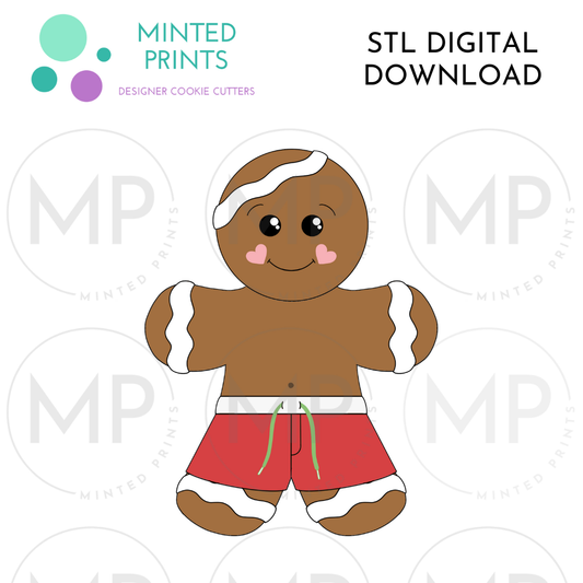 Summer Gingie Cookie Cutter STL DIGITAL DOWNLOAD