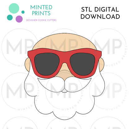 Summer Santa Cookie Cutter STL DIGITAL DOWNLOAD