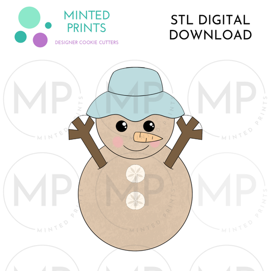 Summer Snowman Cookie Cutter STL DIGITAL DOWNLOAD