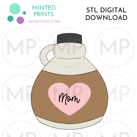 Syrup Bottle Cookie Cutter STL DIGITAL DOWNLOAD