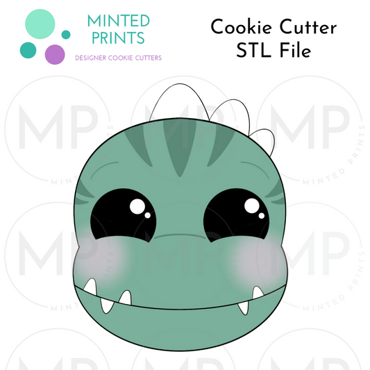 TRex Dinosaur Head Cookie Cutter STL DIGITAL FILE