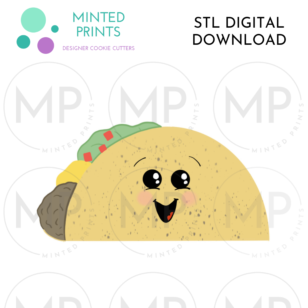 Taco Cookie Cutter STL DIGITAL DOWNLOAD