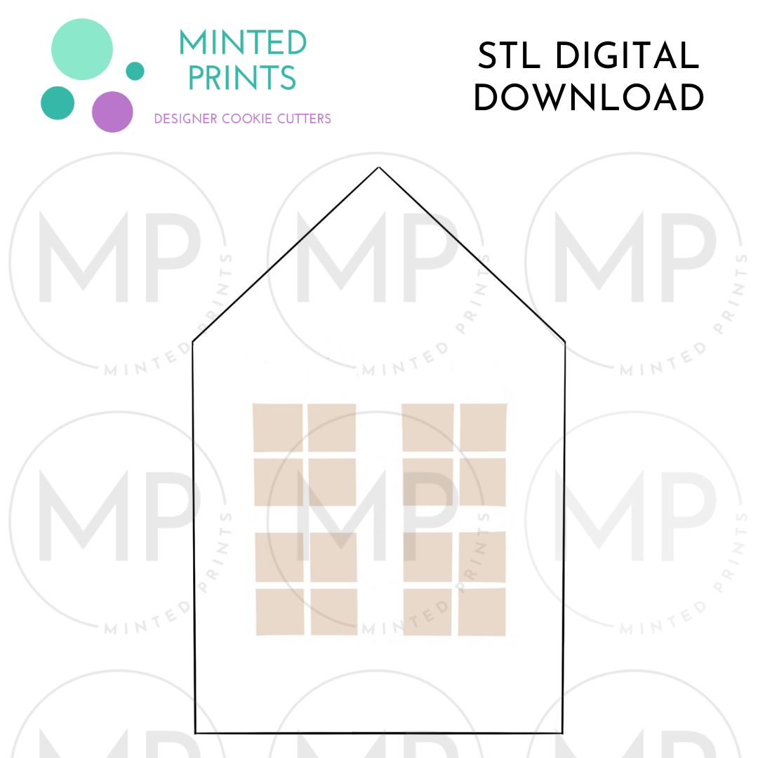 Tall House Cookie Cutter STL DIGITAL DOWNLOAD