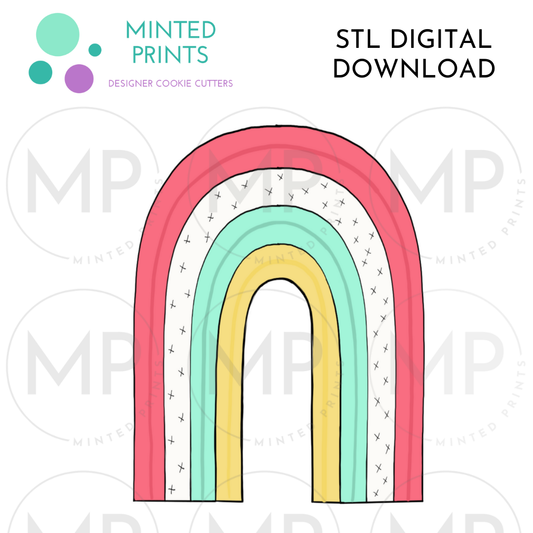 Tall Rainbow Cookie Cutter STL DIGITAL DOWNLOAD