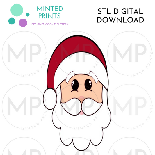 Tall Santa Cookie Cutter STL DIGITAL DOWNLOAD