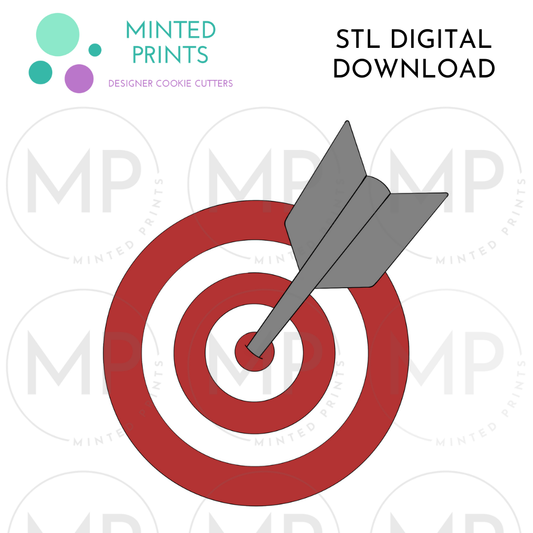 Target with Arrow Cookie Cutter STL DIGITAL DOWNLOAD