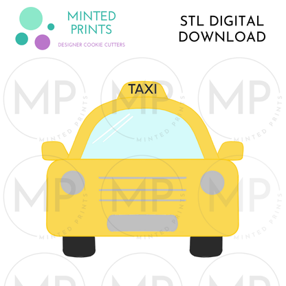 Taxi Cab Cookie Cutter STL DIGITAL DOWNLOAD