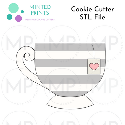 Teacup 2024 Cookie Cutter STL DIGITAL FILE