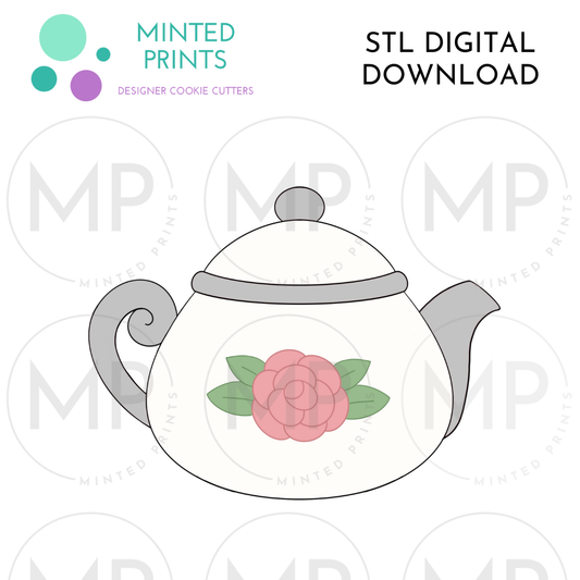 Tea Pot 2024 Cookie Cutter STL DIGITAL DOWNLOAD