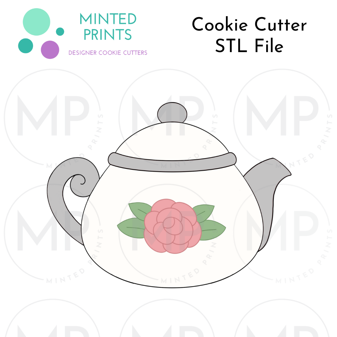 Teapot 2024 Cookie Cutter STL DIGITAL FILE