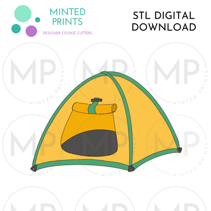 Tent 2 Cookie Cutter STL DIGITAL DOWNLOAD