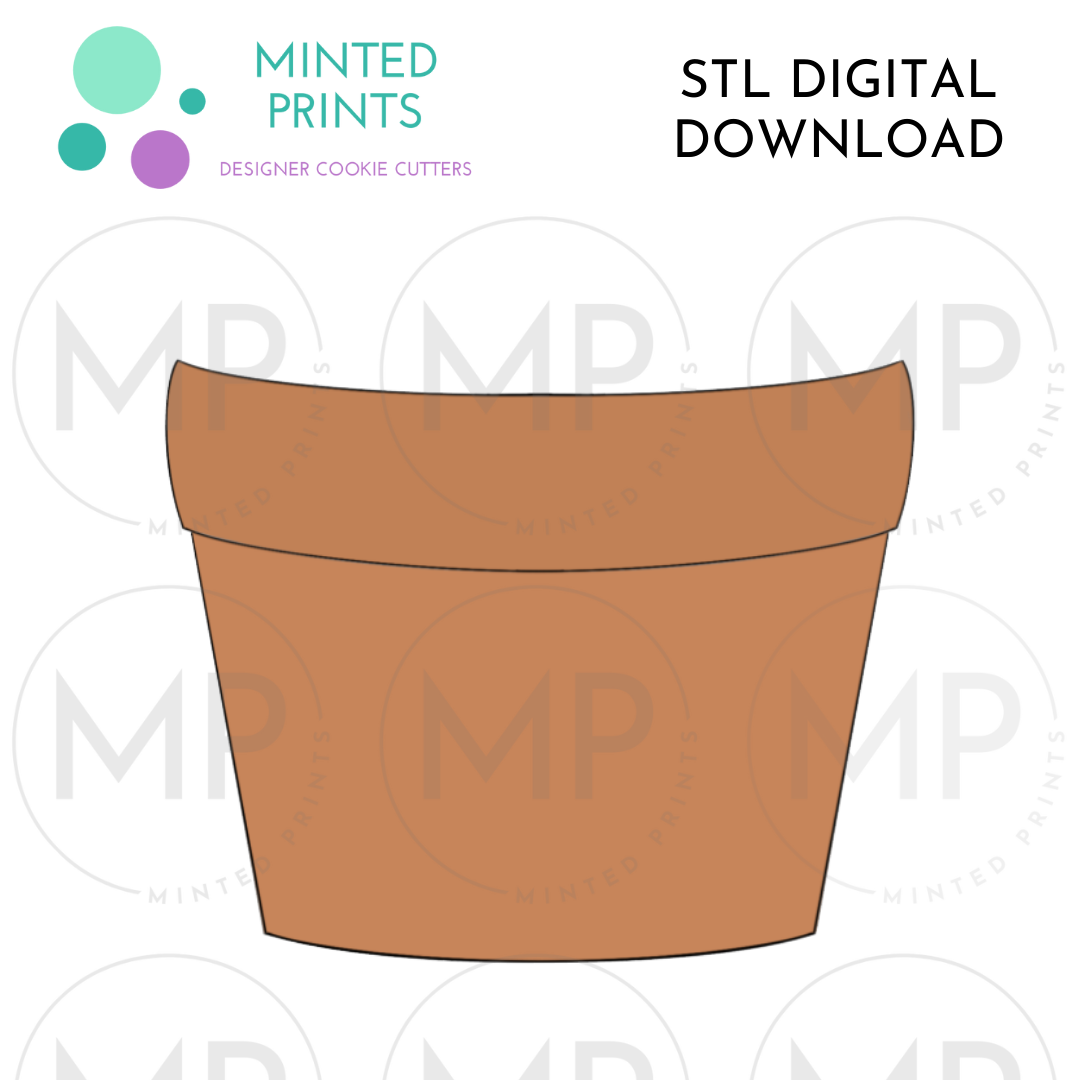 Terracotta Pot Cookie Cutter STL DIGITAL DOWNLOAD