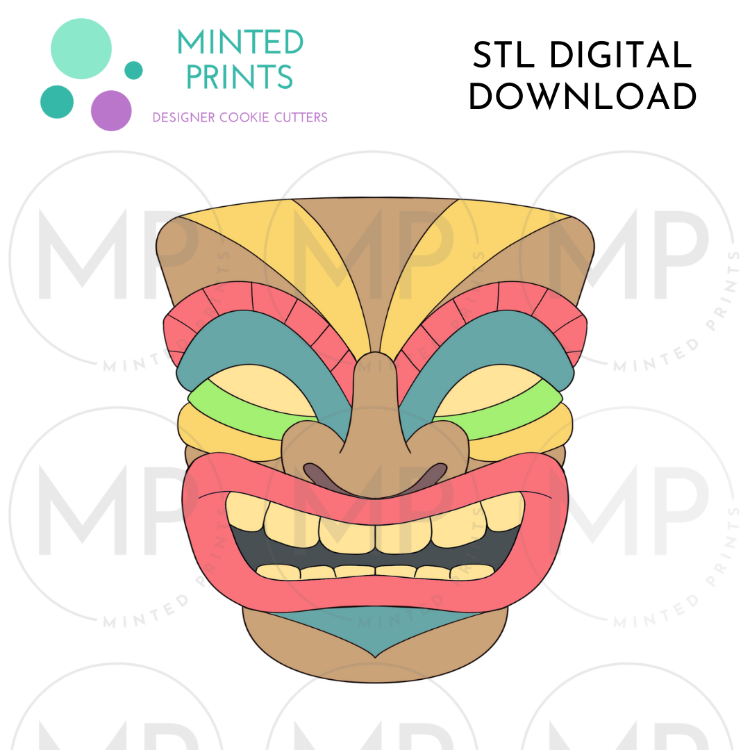 Tiki Bar Set of 4 Cookie Cutter STL DIGITAL DOWNLOAD