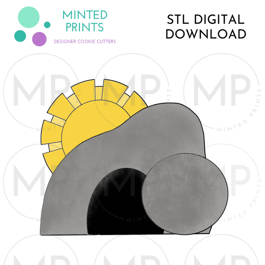 Christ's Tomb with Sunrise Cookie Cutter STL DIGITAL DOWNLOAD