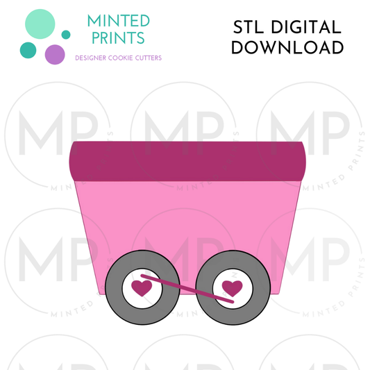 Train Cart Cookie Cutter STL DIGITAL DOWNLOAD