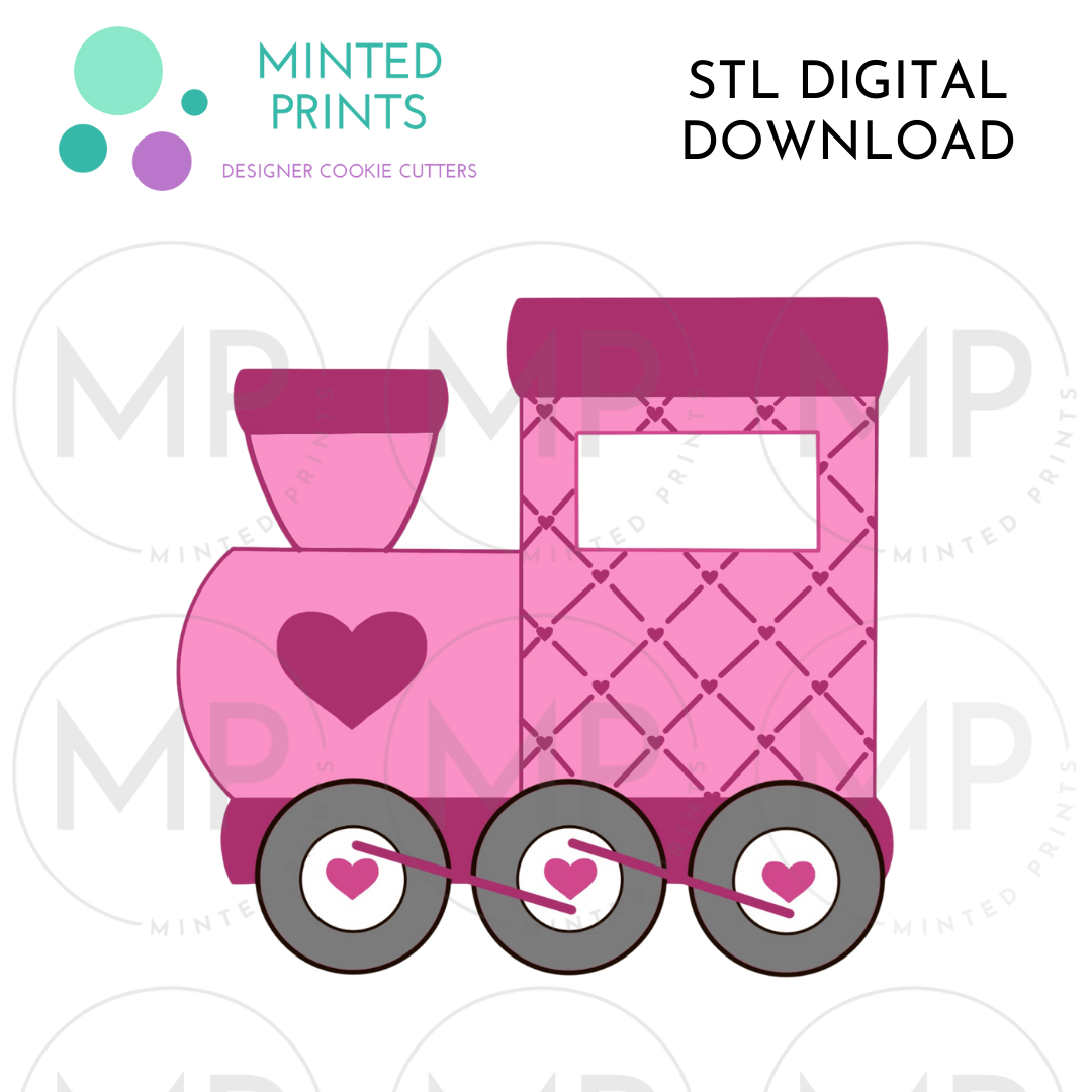 Train Engine Cookie Cutter STL DIGITAL DOWNLOAD