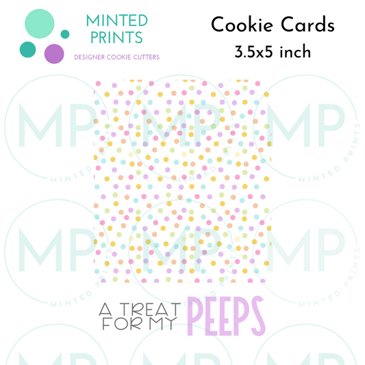 A Treat for My Peeps Dots Pattern Cookie Card, 3.5x5.5 inch