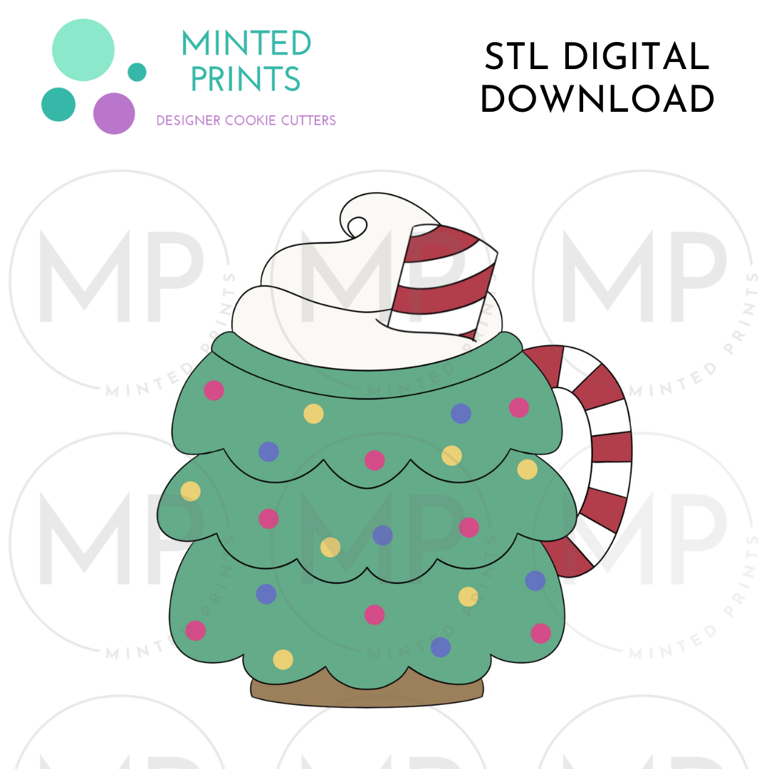 Tree Mug Cookie Cutter STL DIGITAL DOWNLOAD