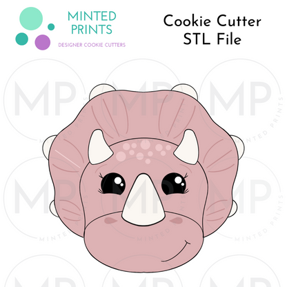 Triceratops Head 2024 Cookie Cutter STL DIGITAL FILE