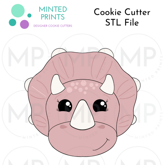 Triceratops Head 2024 Cookie Cutter STL DIGITAL FILE