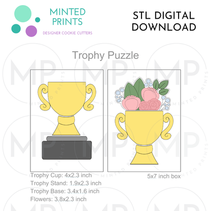 Trophy Puzzle Cookie Cutter STL DIGITAL DOWNLOAD