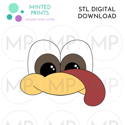 Turkey Face Cookie Cutter STL DIGITAL DOWNLOAD