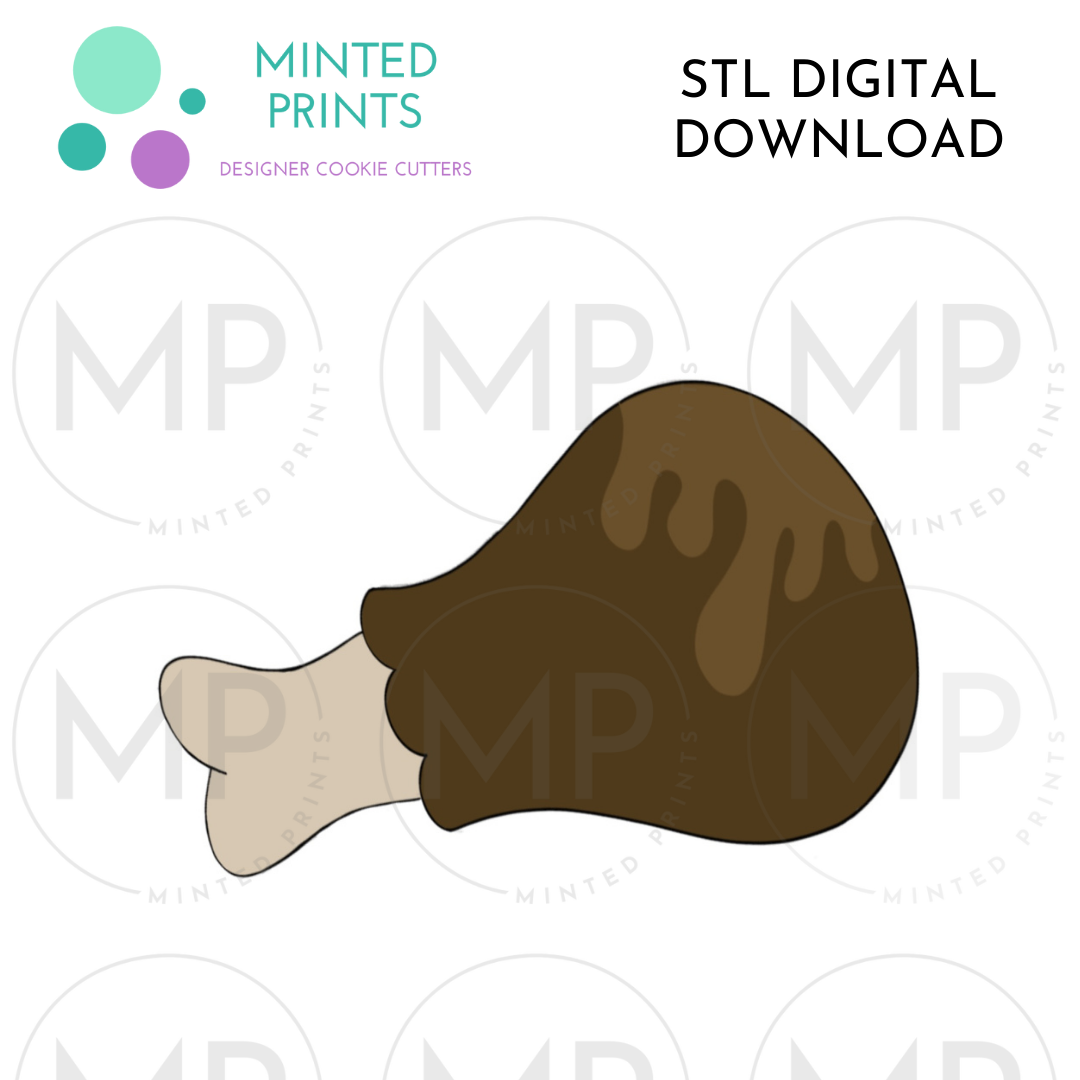 Turkey Leg Cookie Cutter STL DIGITAL DOWNLOAD