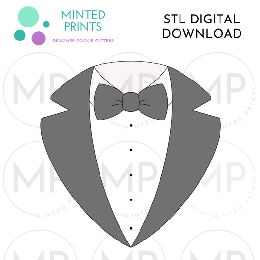 Tux Collar Cookie Cutter STL DIGITAL DOWNLOAD