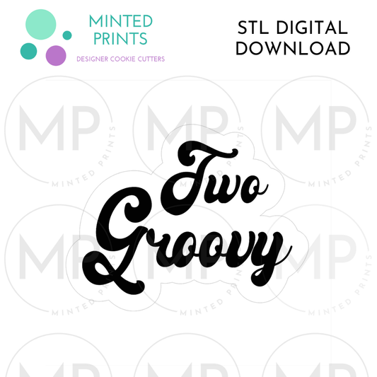 Two Groovy Cookie Cutter STL DIGITAL DOWNLOAD