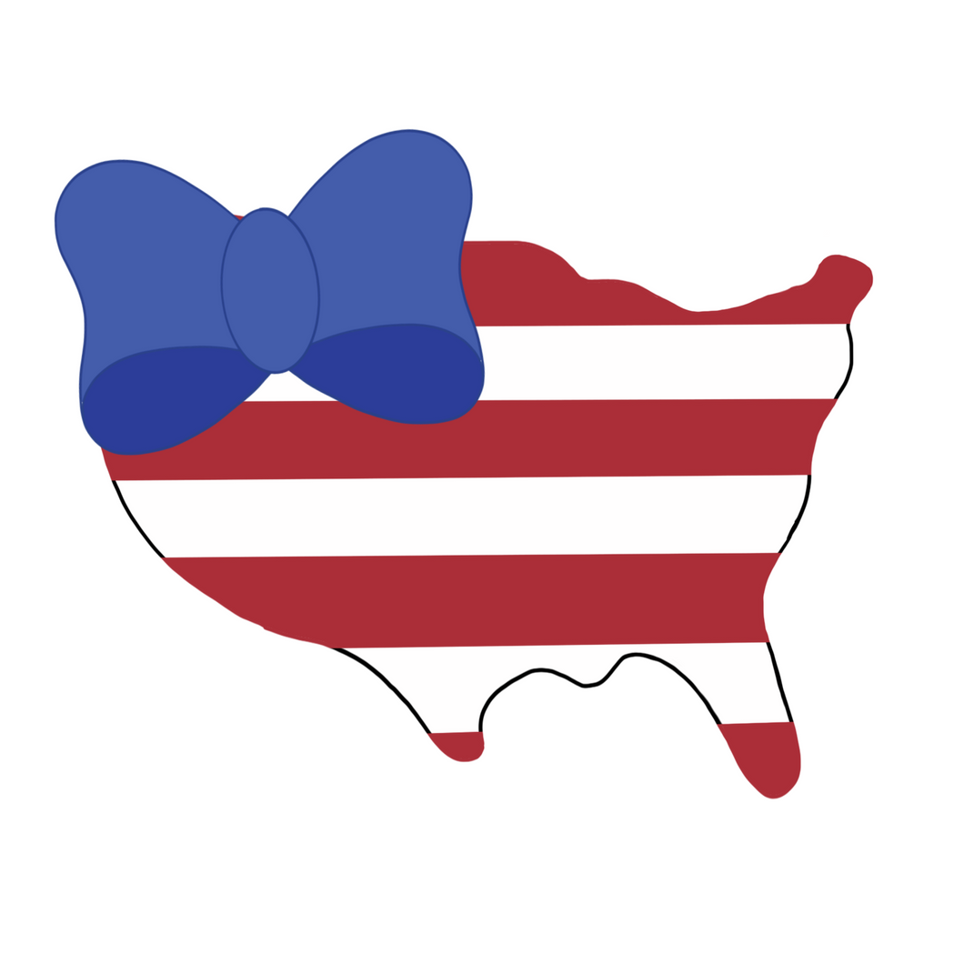 USA with Bow Cookie Cutter & STLs