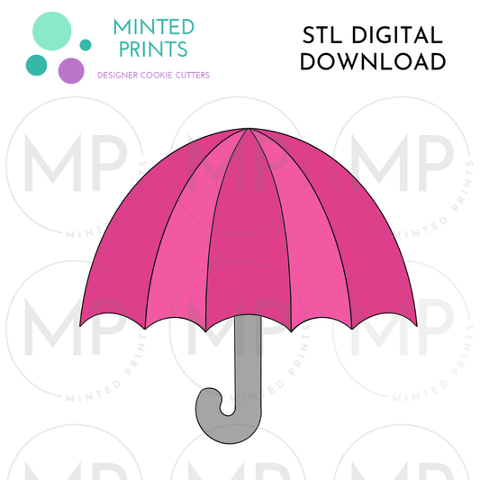 Umbrella Cookie Cutter STL DIGITAL DOWNLOAD