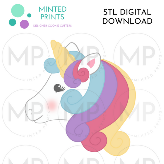 Unicorn Head Cutter STL DIGITAL DOWNLOAD