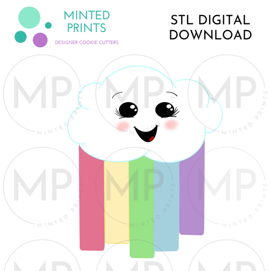 Vertical Rainbow Cookie Cutter STL DIGITAL DOWNLOAD