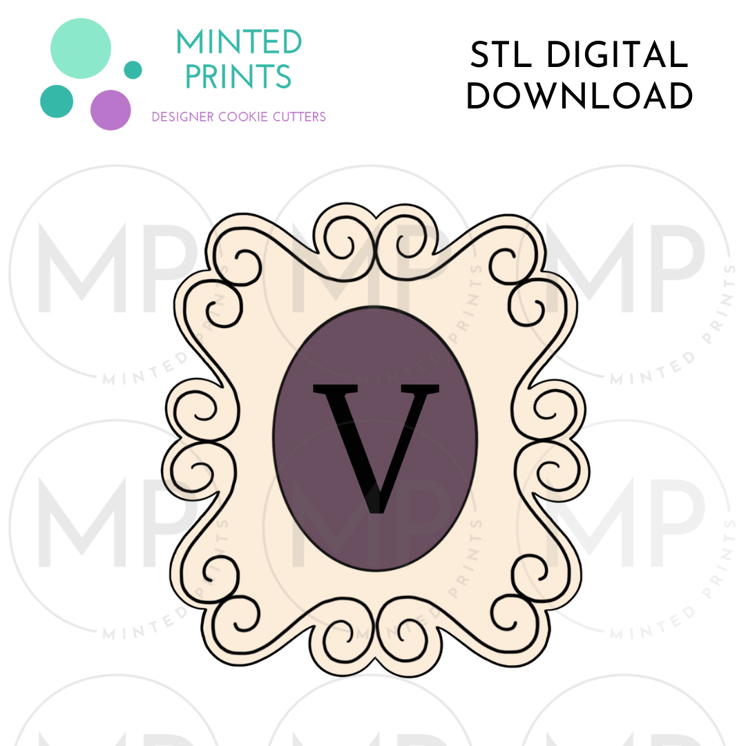 Victoria Plaque Cookie Cutter STL DIGITAL DOWNLOAD