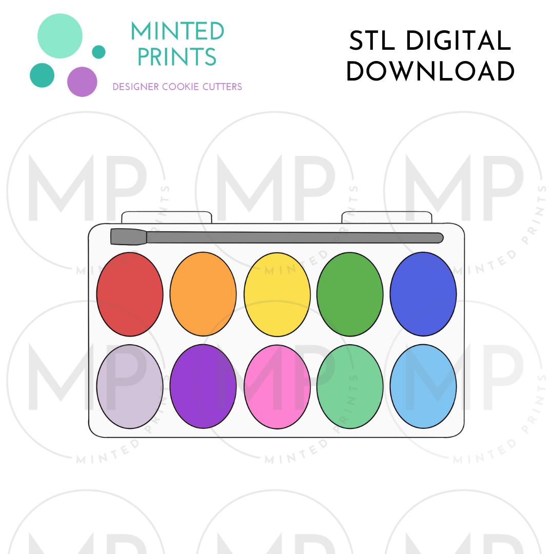 Watercolors Cookie Cutter STL DIGITAL DOWNLOAD