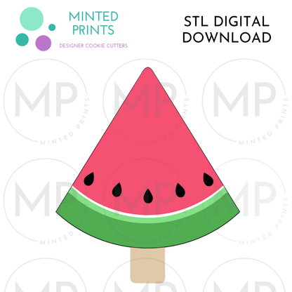 Watermelon Popsicle Cookie Cutter STL DIGITAL DOWNLOAD