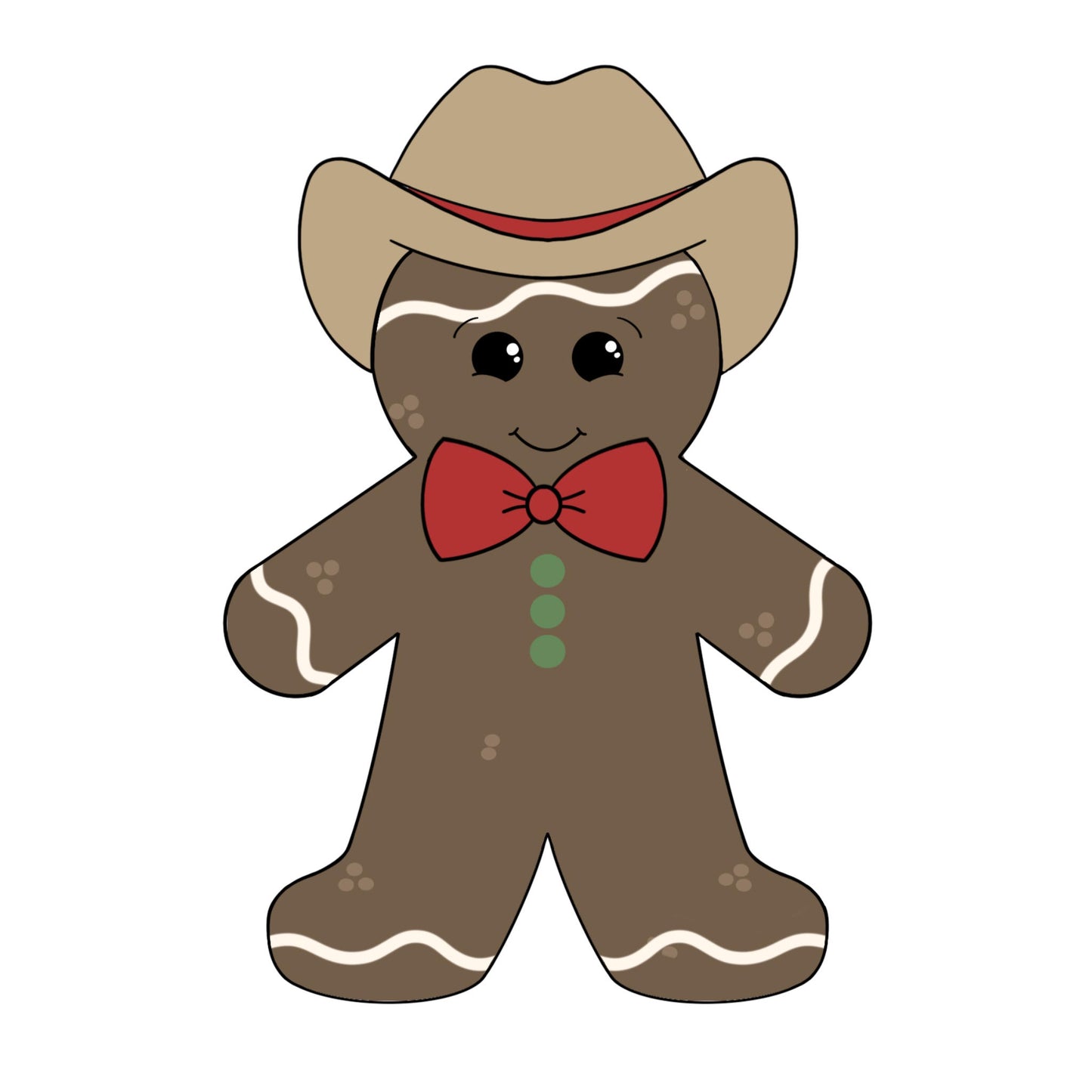 Western Gingerbread Man Cookie Cutter and STL File